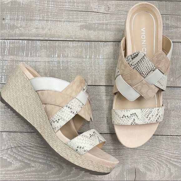 Vionic Tara Wedge Sandals In Cream - Picture 3 of 4